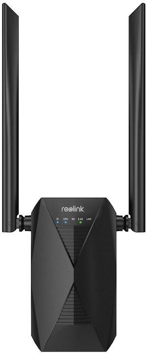 REOLINK WiFi Extender, Dual-Band Wireless Signal Booster, Up to 1200Mbps, Mesh-Compatible, Plug & Play, Signal Indicator, Up to 400ft Transmission Distance, Compatible with Reolink WiFi Devices Only