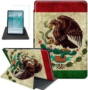 Rossy Case for Fire Max 11 13th Generation 2023 Release 360 Degree Rotating Swivel PU Leather Stand Smart Cover with Auto SleepWake for Fire 11 Max Tablet Mexico Mexican Vintage Flag