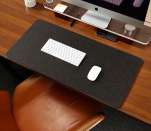 RENMTURE Double Thickened Felt Mouse Pad, Large Desk Mat, Big Cork Mouse mat, Large Mouse Pad for Gaming, Writing Pad, Desktop Accessories, Office Home Desktop Decoration (Charcoal Gray, 32"x16")