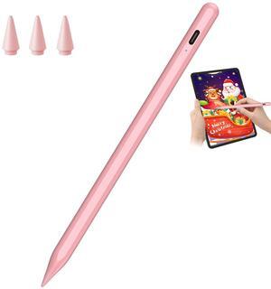 Stylus Pen for iPad - 5X Fast Charge Digital Pen - Compatible with 2018-2023 iPad Pro, Air, Mini, 6-10 Gen - Pink