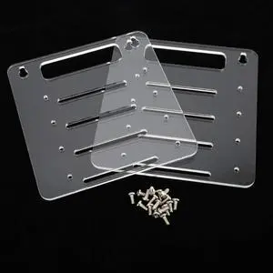 Shipenophy 4 Layer Hard Disk Drive Rack HDD Cage Tray Generous Clear Acrylic DIY Beautiful for Desktop Computer