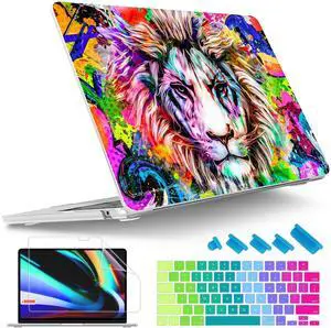 Tuiklol for M4 MacBook Air 13.6 inch Case 2025-2022 Release M2 Chip Model A3240 A3113 A2681, Plastic Hard Shell Cover for MacBook Air 13.6 Liquid Retina Display with Touch ID, Lion
