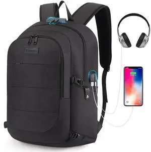 Tzowla Travel Laptop Backpack Water Resistant Anti-Theft Bag with USB Charging Port and Lock 15.6 Inch Computer Business Backpacks for Women Men Work College Gift,Casual Daypack