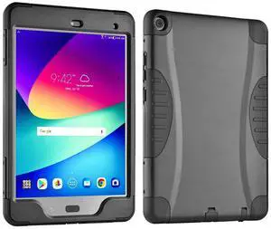 Verizon Rugged Case with Built-in Screen Protector for ASUS ZenPad Z8s, 7.9 inch Tablet - Black