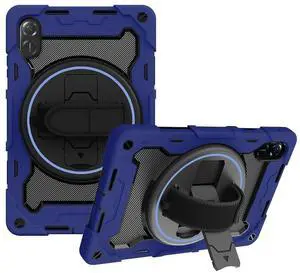 Compatible for Honor Pad X9 Tablet Case 11.5" 3in1 Armor Heavy Shockproof Protective Rugged Kickstand with Shoulder Strap[Without Screen Protector, Pen] - E