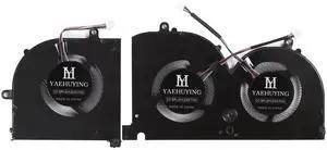 YAEHUYING CPU+GPU Cooling Fan Replacement for MSI GS75 P75 WS75 MS-17G1 MS-17G2 MS-17G3 17G1-CPU MS-17G1-G-CW P/N: BS5005HS-U3I BS5005HS-U3J, Upgrad Fan Blades to 242