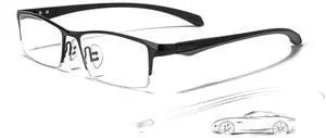 ZanyLen Blue Light Glasses for Men Semi Rimless Rectangular Computer Glasses Blue Blocker Anti Glare UV400 Protection Gaming Eyeglasses (Comfortable Black Metal Eyeglasses)