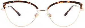 Zeelool Cat Eye Blue Light Blocking Glasses Metal Frame for Women ZJGX672183-02B Tortoise