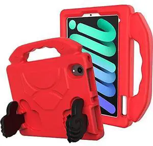 Sahara - YES! Series KidProof Case for iPad Mini (A17 Pro) and iPad Mini (6th Generation 2021), Red, (TB00058)