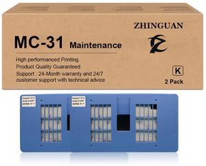 ZHINGUAN MC-31 MC31 Maintenance Cartridge Remanufactured Work for Imageprograf TM-200 TM-205 TM-300TM-305 TM-5300 TM-5305 TM-5200 TM-5205 Printer (2-Pack)