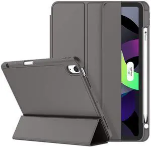 ZryXal iPad Air 11 Inch Case M3 2025 / M2 2024, iPad Air Case 5th Generation/4th Generation 2022/2020 10.9 Inch [Support Touch ID and Auto Wake/Sleep](Space Gray)
