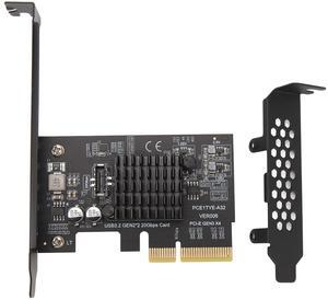 ASM3242 Main Control PCIe to USB 3.2 Gen 2 Expansion Card, 20Gbps Data Transfer, Plug and Play, for 10 11, OS X, with 20G Type E Cable and HDD Enclosure Support