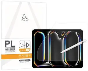 ARMOR Flexible Glass Paper Texture Feel Screen Protector for iPad Pro 11" (2024,M4), Anti-Glare with Blue Light Filter