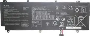 Hubei C41N1805 0B200-03020000 4ICP4/72/75 C41PKC5 Laptop Battery Replacement for ASUS GX531 GX531GM GX531GS GX531GX ROG Zephyrus S GX531 GX531GM GX531GM-BH71 Series(15.4V 50Wh 3255mAh)