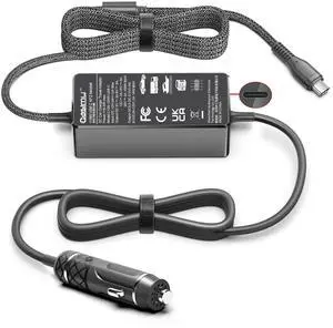CASIMY for Acer HP Dell MSI Surface Pro USB C Laptop Car Charger 100W C Port Laptop Charger for MacBook Pro Air Lenovo Asus LG Gram Razer Samsung Chromebook PD3.0 96W 87W Auto 12V-24V DC Power Adapter