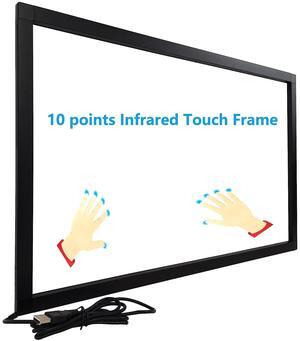 DeYoWo 55 Inch 10 Points Interactive Infrared IR Touch Screen Overlay Frame Free Driver, Design for Touch TV, Touch Monitor, Interactive White Board, Touch Kiosks and Digital Signage