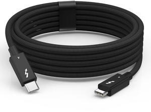 Thunderbolt 4 Cable, 6.6FT Long USB C Data Cord, Support 40Gbps/240W Fast Charging/8K Display for USB4, Thunderbolt 3 Cable, Flexible 6.6Foot USBC to USB C Woven Cables for iPhone 16/15, MacBook, iPad