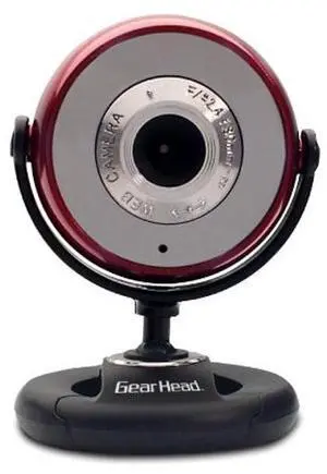Gear Head USB 2.0 1.3 MP Webcam for PC (WC750RED-CP10)