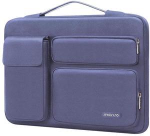 MOSISO 360 Protective Laptop Case 13.3 inch, 13-14 inch Laptop Sleeve Compatible with MacBook Air/Pro 13 / Pro 14, HP Dell ASUS Lenovo, Side Open Bag with 2 Raised&1 Flapover Pockets, Lavender Gray