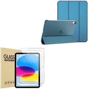 ProCase for iPad 10th Generation 2022 10.9 Inch Case Bundle with 2 Pack iPad 10.9 10th Generation 2022 Screen Protector