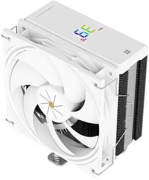 Thermalright Assassin X 120R Digital White CPU Cooler, Digital Screen Top Cover, TL-P12W PWM Quiet Fan CPU Air Cooler, Computer Heatsink Cooling, Support AM4/AM5,Intel LGA1851/1700/115X/1200
