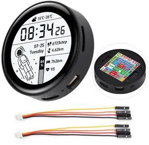 Waveshare ESP32-S3 1.43inch AMOLED Display Development Board, 466x466, QSPI Interface Round Display, Onboard Accelerometer and Gyroscope Sensor, RTC Chip, with Metal Case