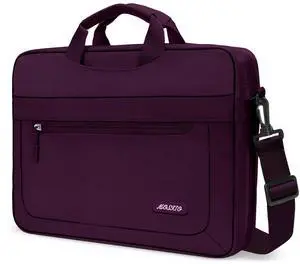 MOSISO Laptop Shoulder Messenger Bag Compatible with MacBook Air/Pro,13-13.3 inch Notebook,Compatible with MacBook Pro 14 inch M3 M2 M1 Pro Max 2023-2021 with Adjustable Depth at Bottom,Magenta Purple