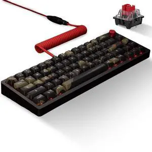 Das Keyboard DeltaForce 65 Urban Camo Mechanical Keyboard - Hot-Swappable Switches, PBT Sublimation Keycaps, CNC Aluminum Gasket Mount, RGB Backlit - Compact Gaming & Typing Keyboard