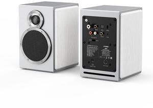 FiiO SA1 High-Fidelity Desktop Speaker. 31-Band PEQ, LDAC Bluetooth,20W2+5W2 Output, Phono Preamp, Wood Fiber Woofer, Aluminum-Magnesium Tweeter (White)