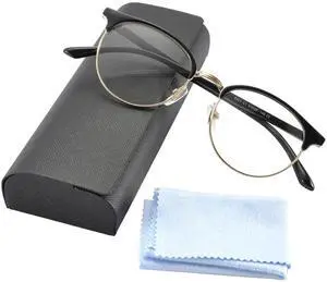 ACMPOOFDD Blue Light Glasses For Woman/Men Computer Gaming Glasses Clear Glasses Blue Light Blocking Glasses Womens/Mens (Black gold frame)