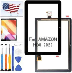 Screen for  Kindle Fire HD 8 /HD 8 Plus 12th Gen 2022 Touch Screen Replaccement for  Kindle Fire Tablet HD8 /HD8 Plus 12th Gen 2022 Digitizer Panel Front Glass Lens T805S R2SP8T