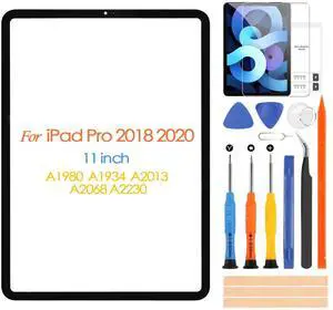 ARSSLY Screen Replacement for iPad Pro 11 1st Gen 2018/2nd Gen 2020 Front Glass Panel, 11 inch Front Screen Cover for A2013 A1934 A1980 A1979 A2068 A2230 A2228 A2231(NO Touch Digitizer & LCD Display)