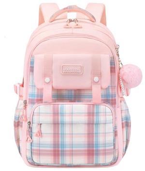 Aufona Cute Backpack for School Teen Girls, Aesthetic Laptop Backpack High Middle School Daypack Women Daily Travel Laptop Bag (Pink)