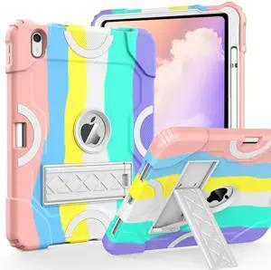 Cantis Case for iPad 11-inch (A16) 2025/ iPad 10th Generation 2022 (10.9 inch), Shockproof iPad Cover 10th Generation with Pencil Holder & Kickstand, Camouflage+White