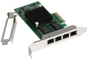 Quad-Port Gigabit NIC with Intel I350 Chip, 1Gb Network Card Compare to Intel I350-T4 NIC, 4-Port RJ45 Ports, PCI Express 2.1 X4, Ethernet Card with Low Profile for Windows/Windows Server/Linux