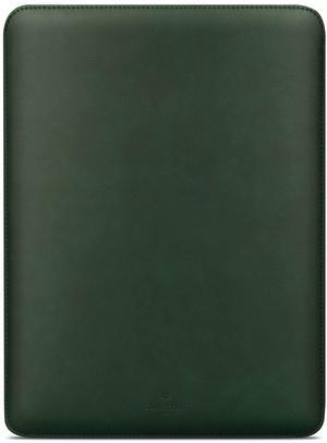Comfyable Laptop Sleeve 13 Inch Precisely Compatible with MacBook Air M4 2025-2018 & MacBook Pro M2 2022 M1 2020-2016, Faux Leather Cover Case, Green