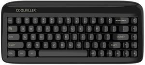 CoolKiller VIVID67 Aluminum Keyboard with Piano Finish, Gasket Structure, Hot Swappable, RGB Backlit, Creamy Sound, 2.4GHz/USB-C/BT5.0, 65% Wireless Mechanical Keyboard for Win/Mac (Raven Black)