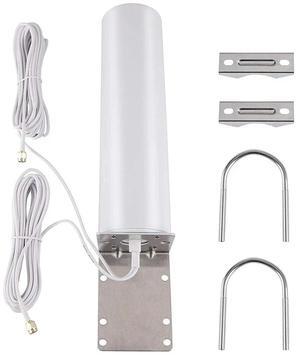 High Gain 4G LTE Outdoor Cellular Antenna - Long Range 28dBi 2.7GHZ External SMA Male/Dual TS9 3G Bracket Mount Long Range - for Nighthawk Verizon Jetpack Mobile Hotspot Router MiFi RVs Home LTE