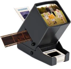35mm Slide Viewer, Film Negative and Slide Viewer with 3X Magnification and LED Lighted Illuminated Viewing, USB Powered