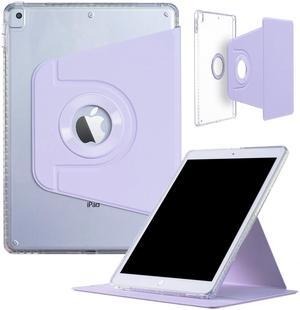 iPad 9 8 7 (10.2'') Case, iPad Air-3 (10.5'') iPad Pro-2 (10.5'') Case, DMaos Magnetic Detachable Smart Cover, 360deg Rotation - Lavender