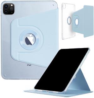 iPad Pro-6 5 4 3 (11'') Case, iPad Air-6 (11'') Air-5 Air-4 (10.9'') Case, DMaos Magnetic Detachable Smart Cover, 360deg Rotation - Blue
