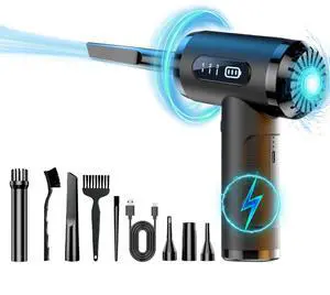 LIHAN Compressed Air Duster,Dust Cleaner for Car,Computer,Keyboard,Camera,Desk,Laptop,Mini Electric Blower for Yoga Ball,Balloon,Air Bed.