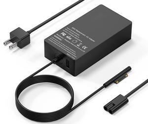 Surface Pro Charger-65W Surface Laptop Charger for Microsoft Surface Pro 9,8,7+,7,6,5,4,3,X,10, Surface Book 3,2,1,Surface Go 3,2,Surface Laptop Studio,Support 44W,36W,24W Surface Charger