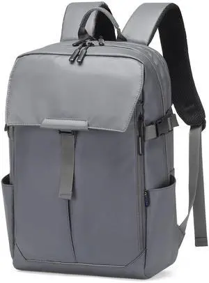 DTGN Expandable Laptop Backpack for Men & Women - Business, Travel & Gym Bag with Ball Compartment, Water-Resistant, 40L Capacity, Gray