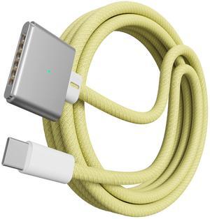 EGTPPJP 140W USB-C to Magnetic 3 Cable, Mag - Safe Charging Cable for 14" 16" MacBook Pro 2021 M1 Pro & Max, Air 2022 M2, MacBook Pro 2023 M2 Pro & Max - 6.6ft, Yellow