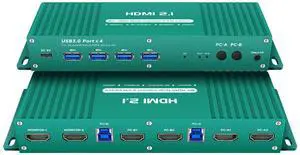 Dual Monitor kvm Switch Hdmi 4k 144Hz hdmi kvm Switch 2 Monitors 2 Computers 144hz 1440p 120hz 144hz 240hz FreeSync G-SYNC