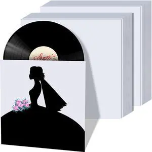 Gueevin 12 Inch Blank Album Covers, Blank Vinyl Records Covers, Record Outer Sleeves, White Cardboard Sleeves Lp Vinyl Jackets, 350gsm(30 Pcs)