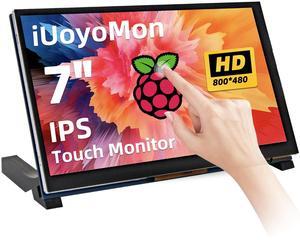 iUoyoMon 7 Inch Touch Screen MIPI DSI Display Compatible with Raspberry Pi 5/4/3/B+/A+, 800x480 Pixel IPS Capacitive Screen, Driver-Free MIPI DSI Port