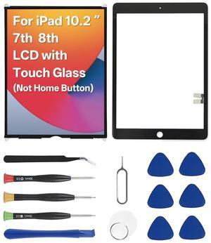 for iPad 7th/8th Gen 10.2" LCD Screen Replacement with Touch Screen Digitizer for A2197,A2198,A2200,A2270,A2428,A2429,A2430+Repair Tools (Black Screen+LCD)
