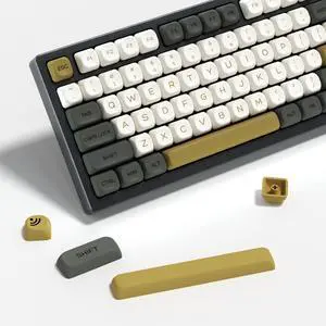 YMKPVR KBDiy Glimmer Retro Keycaps 60 Percent,KOA Profile Dye-Sublimation PBT Custom Keyboard Keycap,142 Key Cap Set for Cherry Gateron MX Switches Mechanical Keyboards
